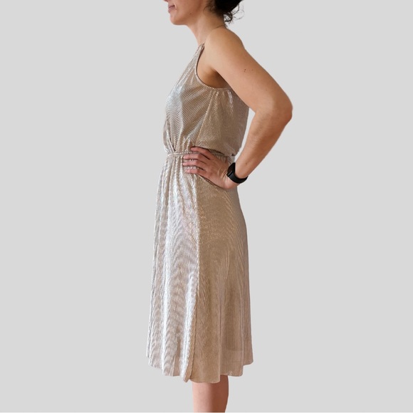 Dynamite Champagne crossover dress with cinched waist dress and spaghetti straps - Picture 5 of 5